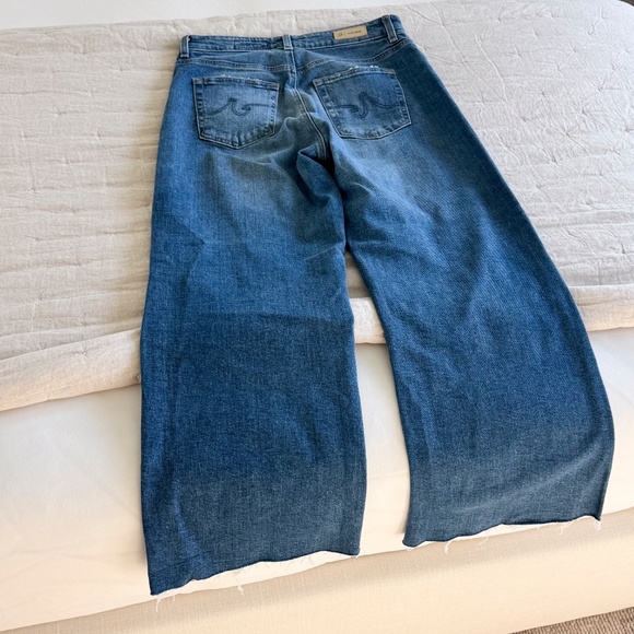 AG Jeans Saige Wide Leg Crop Jeans Light Blue Size 28 - Picture 4 of 7